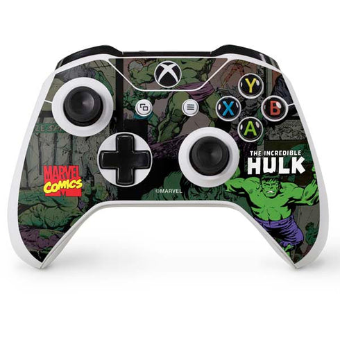 Marvel Classic Comics Hulk Fighter Vintage Xbox One S Controller Skin