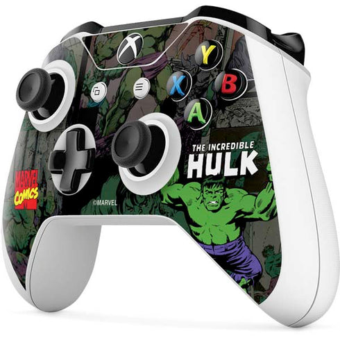 Marvel Classic Comics Hulk Fighter Vintage Xbox One X Controller Skin