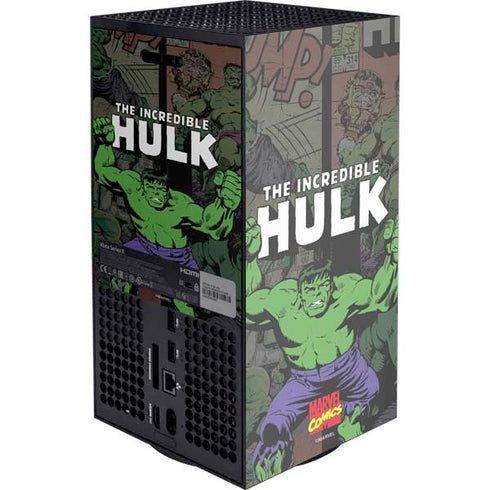 Marvel Classic Comics Hulk Fighter Vintage XBox Series X Digital Edition Console Skin