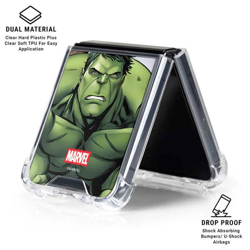 Marvel Avengers Hulk Galaxy Z Flip7 Clear Case