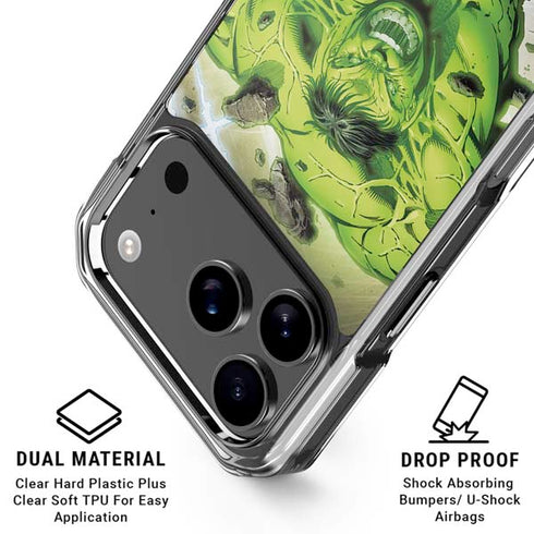 Marvel Hulk Green Goliath iPhone 18 Pro Clear Case