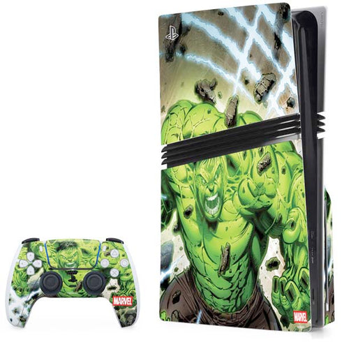 Marvel Hulk Green Goliath PS5 Pro Disk Bundle Skin
