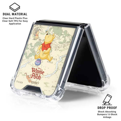 Disney Winnie the Pooh Hundred Acre Wood Galaxy Z Flip6 Clear Case