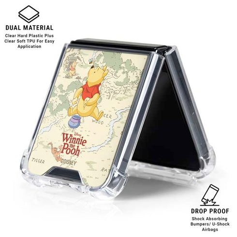Disney Winnie the Pooh Hundred Acre Wood Galaxy Z Flip7 Clear Case