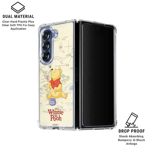 Disney Winnie the Pooh Hundred Acre Wood Galaxy Z Fold7 Clear Case