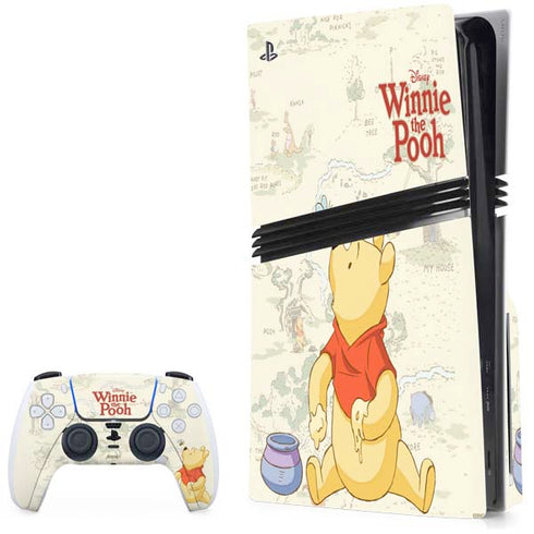 Disney Winnie the Pooh Hundred Acre Wood PS5 Pro Disk Bundle Skin