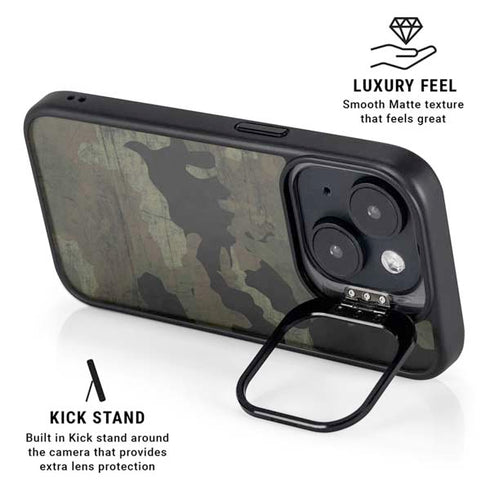 Hunting Camo iPhone 14 Kickstand Case