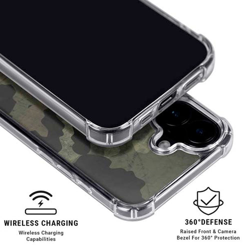 Hunting Camo iPhone 16 Plus Clear Case