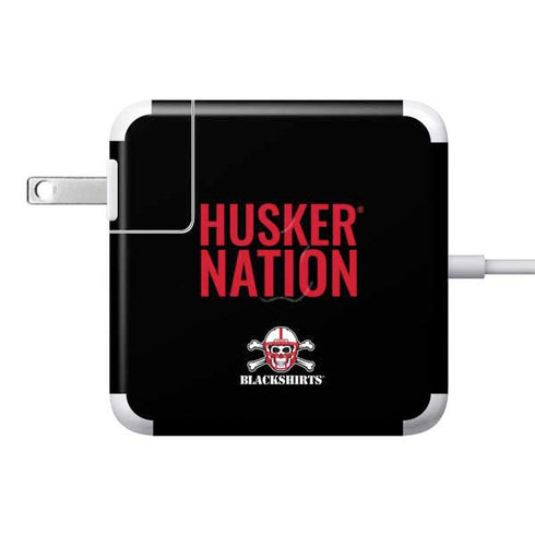University of Nebraska Husker Nation 85W Power Adapter (15 and 17 inch MacBook Pro Charger) Skin
