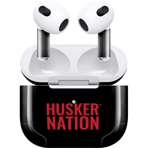 University of Nebraska Husker Nation Apple AirPods (3rd Gen 2021) Skin