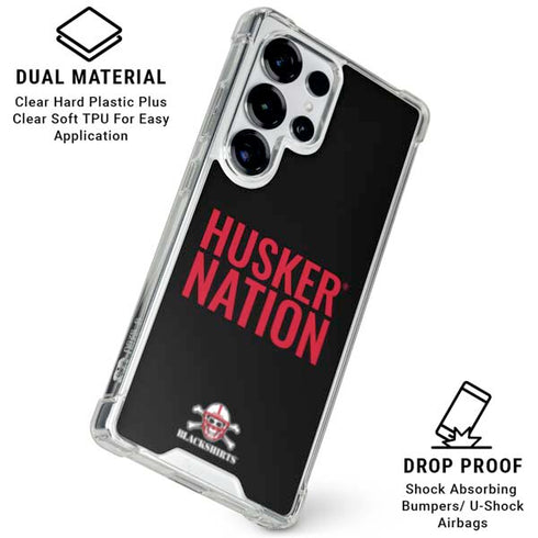 University of Nebraska Husker Nation Galaxy S25 Ultra Clear Case