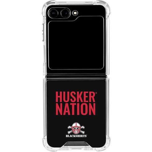 University of Nebraska Husker Nation Galaxy Z Flip6 Clear Case