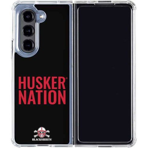 University of Nebraska Husker Nation Galaxy Z Fold5 5G Clear Case