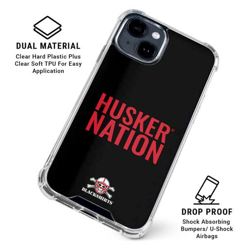 University of Nebraska Husker Nation iPhone 15 Clear Case