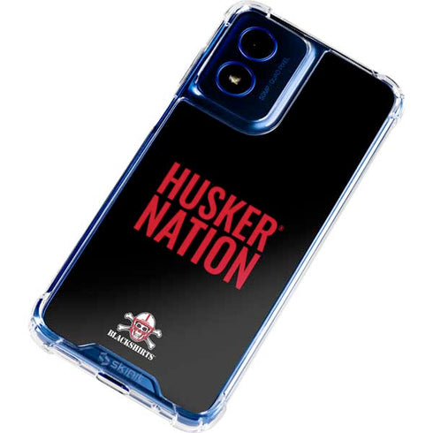University of Nebraska Husker Nation Moto G 5G (2024) Clear Case