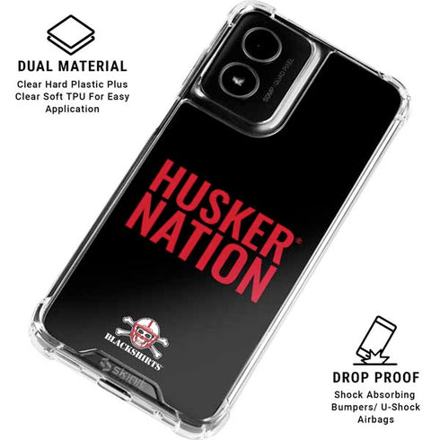 University of Nebraska Husker Nation Moto G Power 5G (2024) Clear Case