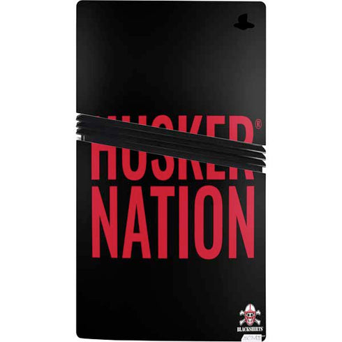 University of Nebraska Husker Nation PS5 Pro Bundle Skin