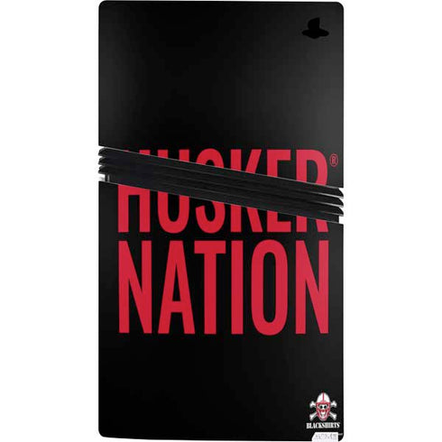 University of Nebraska Husker Nation PS5 Pro Console Skin