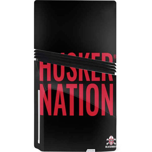 University of Nebraska Husker Nation PS5 Pro Disk Console Skin