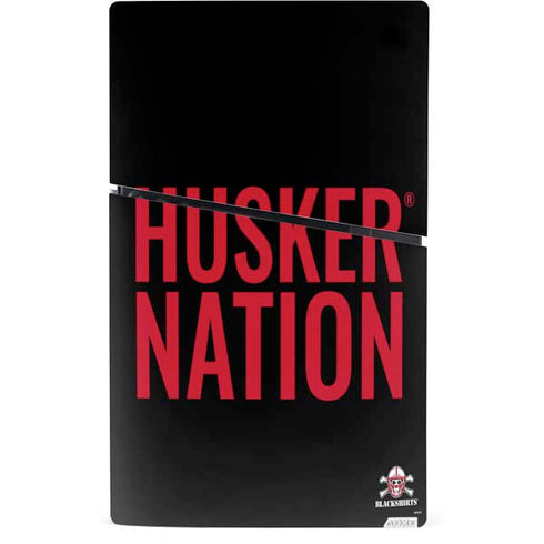 University of Nebraska Husker Nation PS5 Slim Digital Edition Console Skin