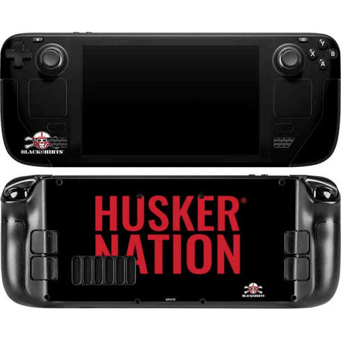 University of Nebraska Husker Nation Steam Deck Handheld Gaming Computer OLED Skin