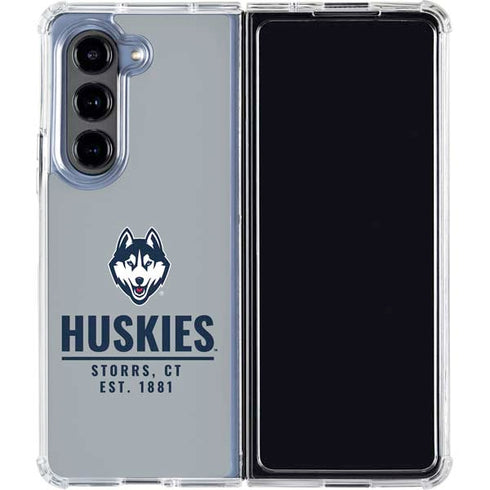 University of Connecticut Huskies Est 1881 Galaxy Z Fold5 5G Clear Case