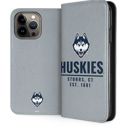 University of Connecticut Huskies Est 1881 iPhone 13 Pro Max Folio Case