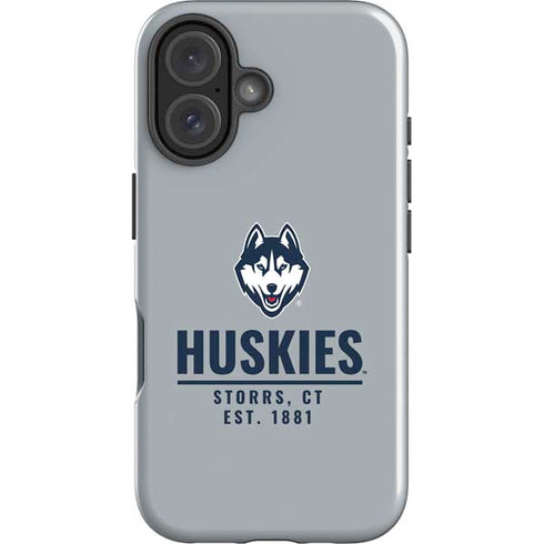 University of Connecticut Huskies Est 1881 iPhone 16 Plus Impact Case