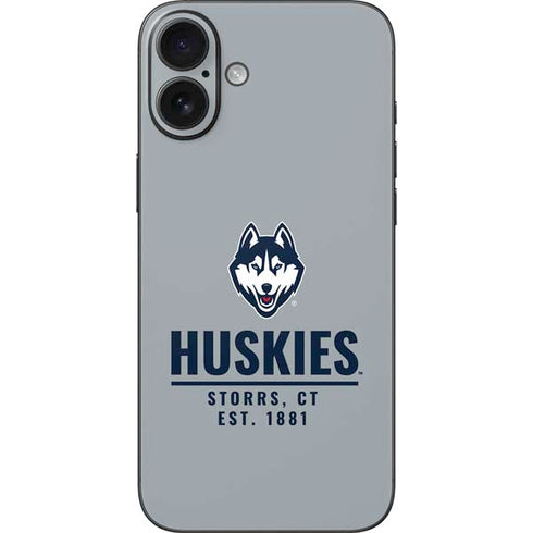 University of Connecticut Huskies Est 1881 iPhone 16 Plus Skin