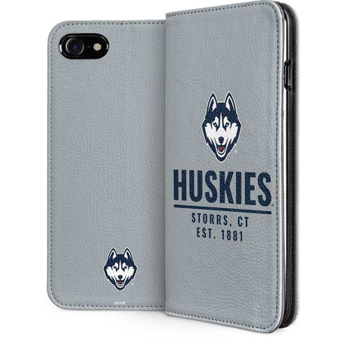 University of Connecticut Huskies Est 1881 iPhone SE (2nd & 3rd Gen) Folio Case