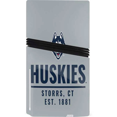 University of Connecticut Huskies Est 1881 PS5 Pro Disk Console Skin