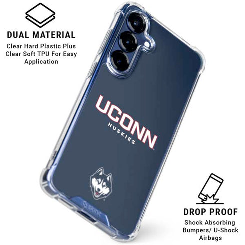 University of Connecticut Huskies UConn Galaxy S25 FE Clear Case
