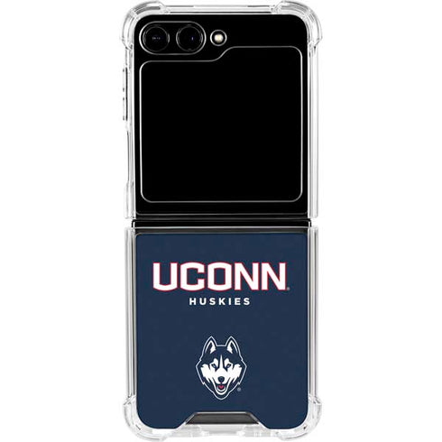 University of Connecticut Huskies UConn Galaxy Z Flip6 Clear Case