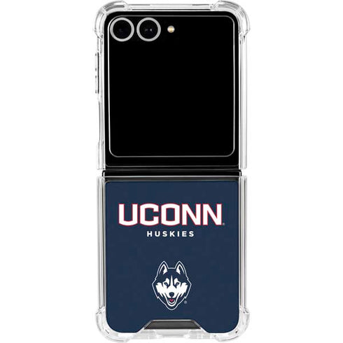 University of Connecticut Huskies UConn Galaxy Z Flip7 Clear Case