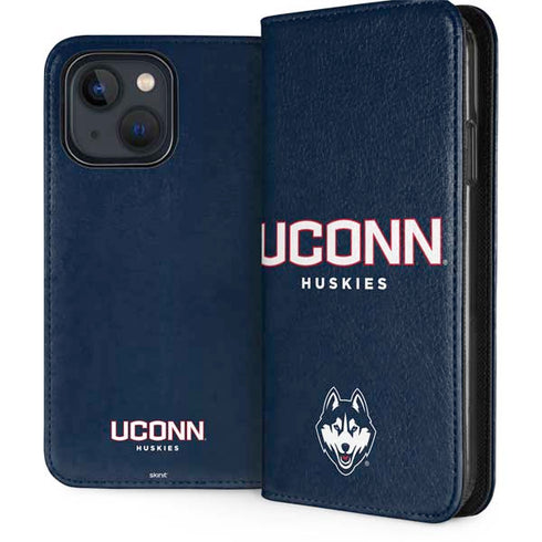 University of Connecticut Huskies UConn iPhone 13 Folio Case
