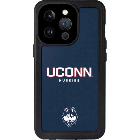 University of Connecticut Huskies UConn iPhone 15 Pro Waterproof Case