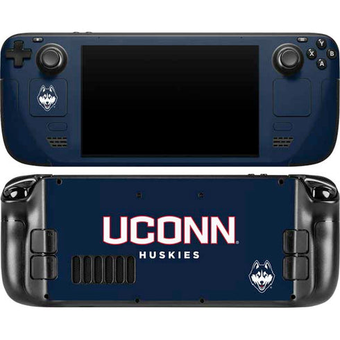 University of Connecticut Huskies UConn Steam Deck Handheld Gaming Computer OLED Skin