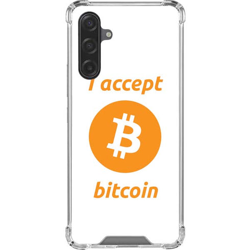 I Accept Bitcoin Galaxy A17 Clear Case