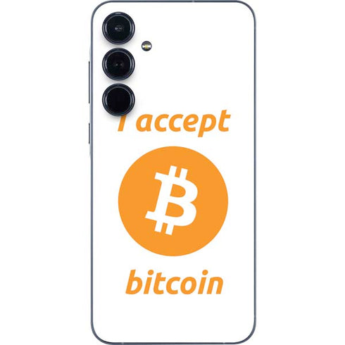 I Accept Bitcoin Galaxy A35 5G Skin