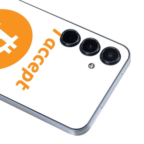 I Accept Bitcoin Galaxy A36 5G Skin