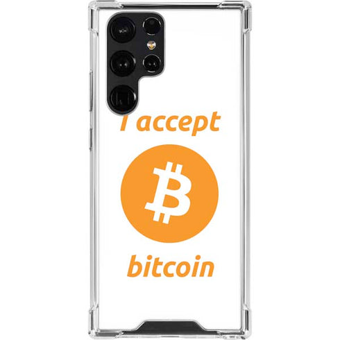 I Accept Bitcoin Galaxy S23 Ultra Clear Case