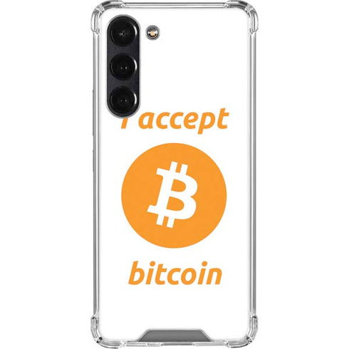 I Accept Bitcoin Galaxy S24 FE Clear Case