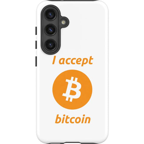 I Accept Bitcoin Galaxy S25 Impact Case
