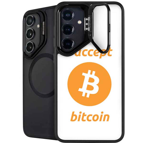 I Accept Bitcoin Galaxy S25 Kickstand Case