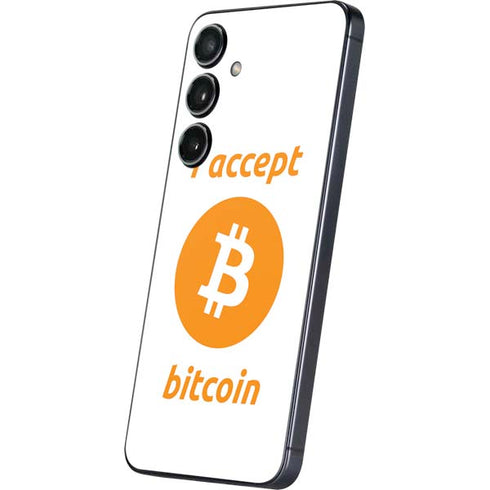 I Accept Bitcoin Galaxy S25 Skin
