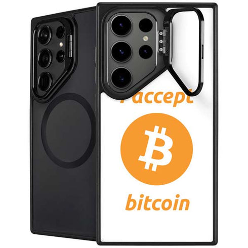 I Accept Bitcoin Galaxy S25 Ultra Kickstand Case