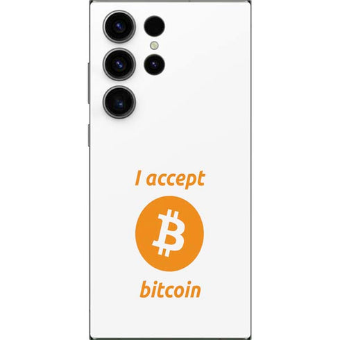 I Accept Bitcoin Galaxy S25 Ultra Skin