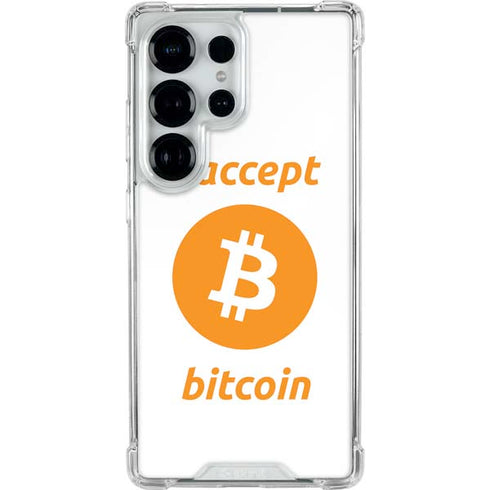 I Accept Bitcoin Galaxy S26 Ultra Clear Case