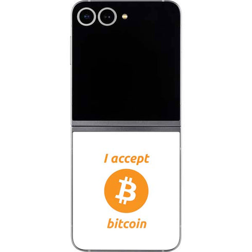 I Accept Bitcoin Galaxy Z Flip6 Skin