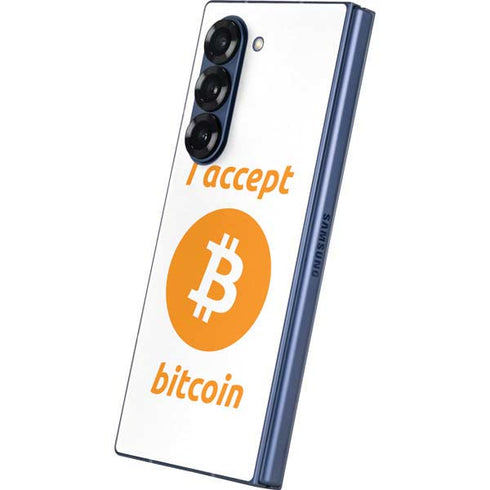 I Accept Bitcoin Galaxy Z Fold6 Skin